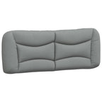 Bettgestell mit LED ohne Matratze "Hvar" Hellgrau 140x190 cm Stoff