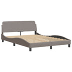 Bettgestell mit LED ohne Matratze "Hvar" Taupe 140x190 cm Stoff