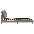Bettgestell mit LED ohne Matratze "Hvar" Taupe 140x190 cm Stoff