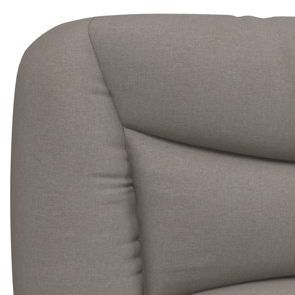 Bettgestell mit LED ohne Matratze "Hvar" Taupe 140x190 cm Stoff