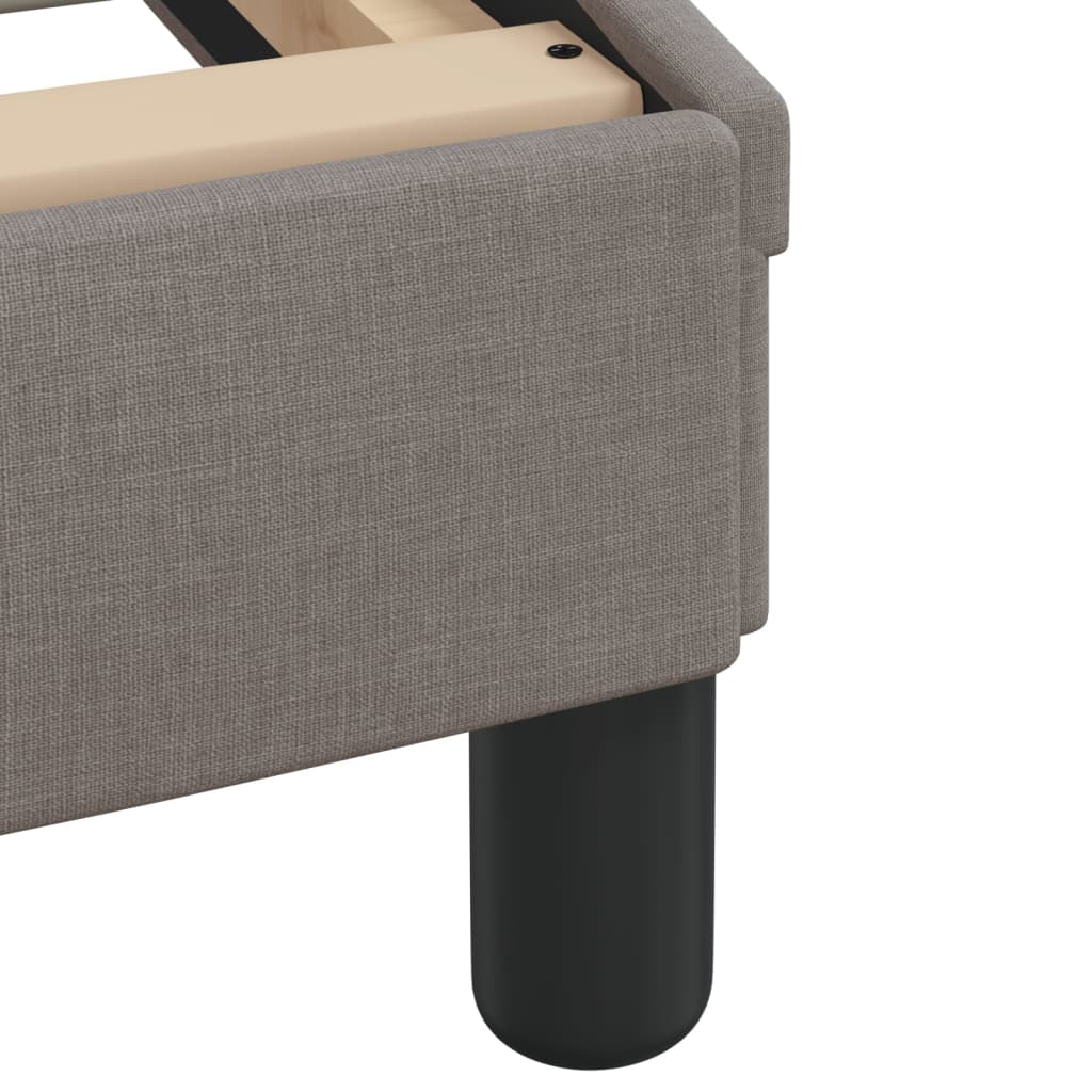 Bettgestell mit LED ohne Matratze "Hvar" Taupe 140x190 cm Stoff