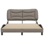 Bettgestell mit LED ohne Matratze "Hvar" Taupe 140x200 cm Stoff