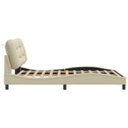Bettgestell mit LED ohne Matratze "Hvar" Creme 140x200 cm Stoff