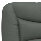 Bettgestell mit LED ohne Matratze "Hvar" Dunkelgrau 180x200 cm Stoff