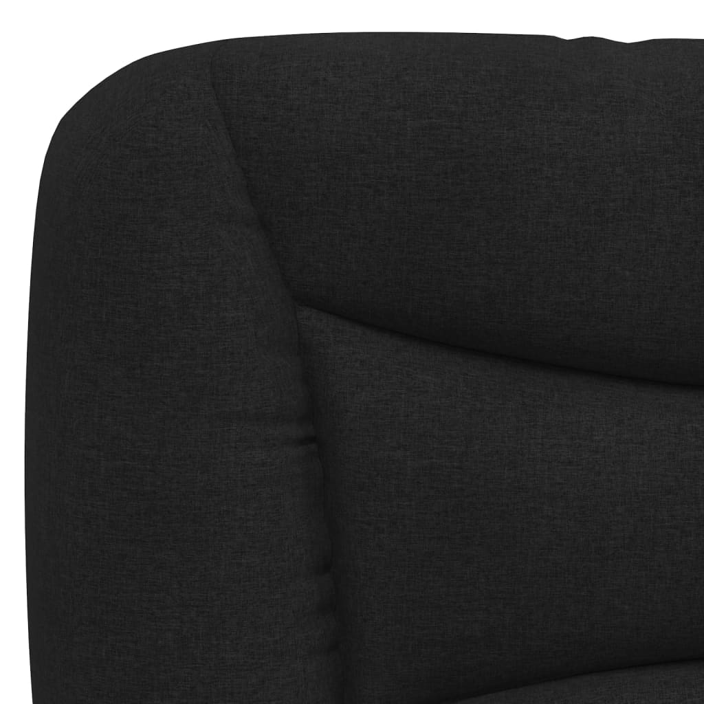 Bettgestell mit LED ohne Matratze "Hvar" Schwarz 180x200 cm Stoff