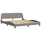 Bettgestell mit LED ohne Matratze "Hvar" Taupe 180x200 cm Stoff