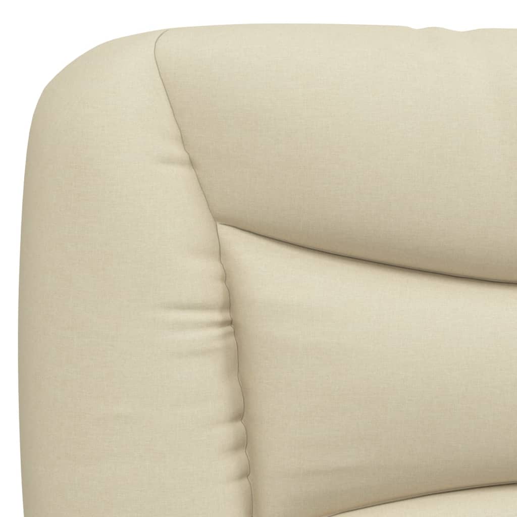 Bettgestell mit LED ohne Matratze "Hvar" Creme 200x200 cm Stoff