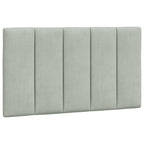 Bettgestell mit LED ohne Matratze "Hanko" Hellgrau 80x200 cm Samt