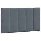 Bettgestell mit LED ohne Matratze "Hanko" Dunkelgrau 80x200 cm Samt
