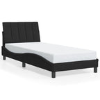 Bettgestell mit LED ohne Matratze "Hanko" Schwarz 80x200 cm Samt
