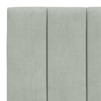 Bettgestell mit LED ohne Matratze "Hanko" Hellgrau 90x190 cm Samt