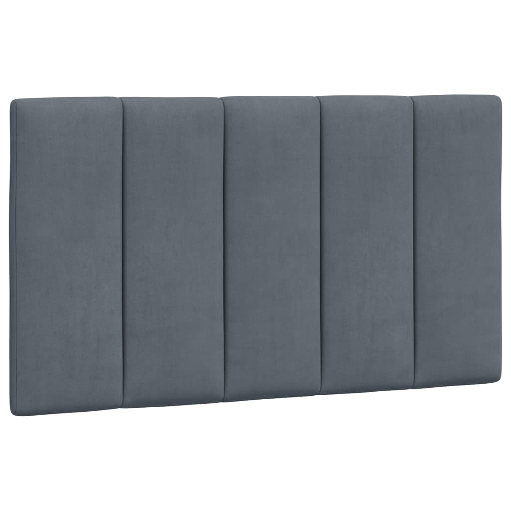 Bettgestell mit LED ohne Matratze "Hanko" Dunkelgrau 90x190 cm Samt