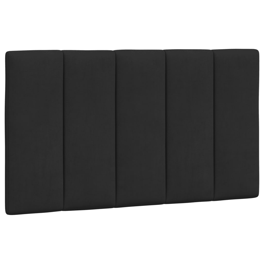 Bettgestell mit LED ohne Matratze "Hanko" Schwarz 90x190 cm Samt
