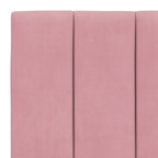 Bettgestell mit LED ohne Matratze "Hanko" Rosa 90x190 cm Samt