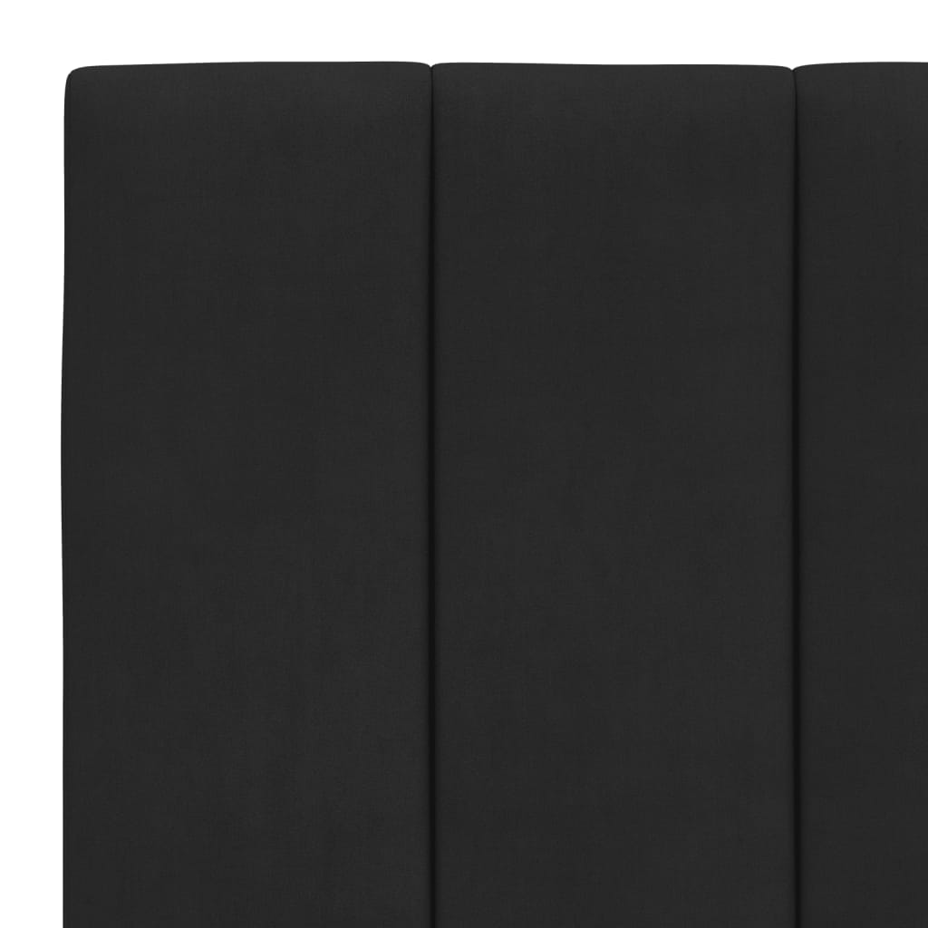 Bettgestell mit LED ohne Matratze "Hanko" Schwarz 90x200 cm Samt