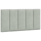 Bettgestell mit LED ohne Matratze "Hanko" Hellgrau 100x200 cm Samt