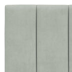 Bettgestell mit LED ohne Matratze "Hanko" Hellgrau 100x200 cm Samt