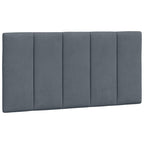 Bettgestell mit LED ohne Matratze "Hanko" Dunkelgrau 100x200 cm Samt