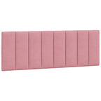 Bettgestell mit LED ohne Matratze "Hanko" Rosa 120x200 cm Samt