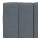 Bettgestell mit LED ohne Matratze "Hanko" Dunkelgrau 140x190 cm Samt