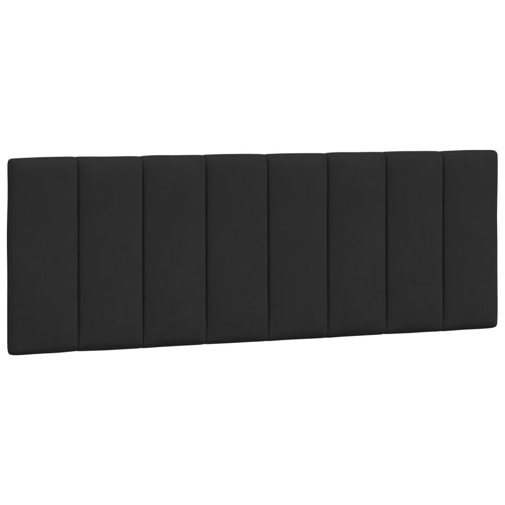 Bettgestell mit LED ohne Matratze "Hanko" Schwarz 140x190 cm Samt