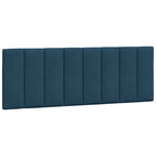 Bettgestell mit LED ohne Matratze "Hanko" Blau 140x190 cm Samt