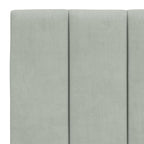 Bettgestell mit LED ohne Matratze "Hanko" Hellgrau 140x200 cm Samt