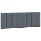 Bettgestell mit LED ohne Matratze "Hanko" Dunkelgrau 140x200 cm Samt