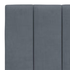 Bettgestell mit LED ohne Matratze "Hanko" Dunkelgrau 140x200 cm Samt