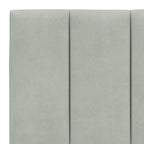 Bettgestell mit LED ohne Matratze "Hanko" Hellgrau 160x200 cm Samt