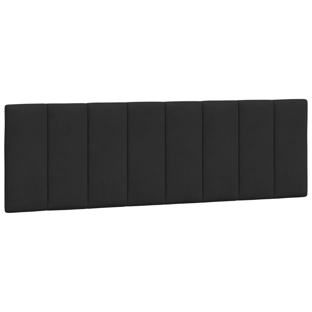 Bettgestell mit LED ohne Matratze "Hanko" Schwarz 160x200 cm Samt