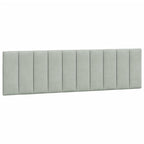 Bettgestell mit LED ohne Matratze "Hanko" Hellgrau 180x200 cm Samt
