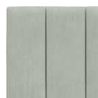 Bettgestell mit LED ohne Matratze "Hanko" Hellgrau 180x200 cm Samt