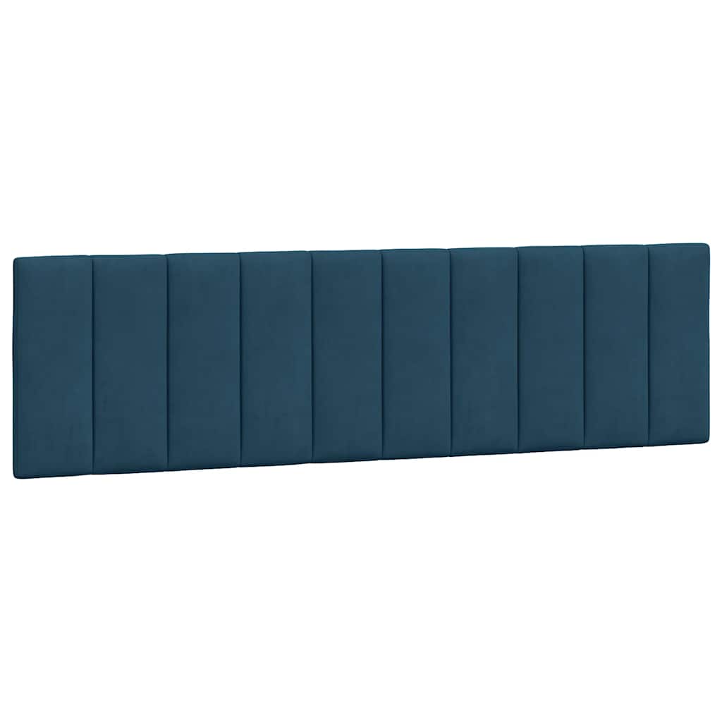 Bettgestell mit LED ohne Matratze "Hanko" Blau 180x200 cm Samt