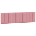 Bettgestell mit LED ohne Matratze "Hanko" Rosa 180x200 cm Samt