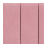 Bettgestell mit LED ohne Matratze "Hanko" Rosa 180x200 cm Samt