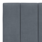 Bettgestell mit LED ohne Matratze "Hanko" Dunkelgrau 200x200 cm Samt