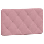 Bettgestell mit LED ohne Matratze Rosa 90x190 cm Samt