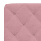 Bettgestell mit LED ohne Matratze Rosa 100x200 cm Samt