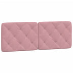 Bettgestell mit LED ohne Matratze Rosa 120x200 cm Samt