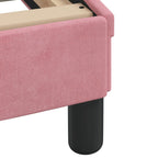 Bettgestell mit LED ohne Matratze Rosa 120x200 cm Samt
