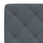 Bettgestell mit LED ohne Matratze Dunkelgrau 180x200 cm Samt