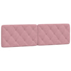Bettgestell mit LED ohne Matratze Rosa 180x200 cm Samt