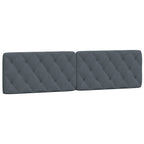 Bettgestell mit LED ohne Matratze Dunkelgrau 200x200 cm Samt