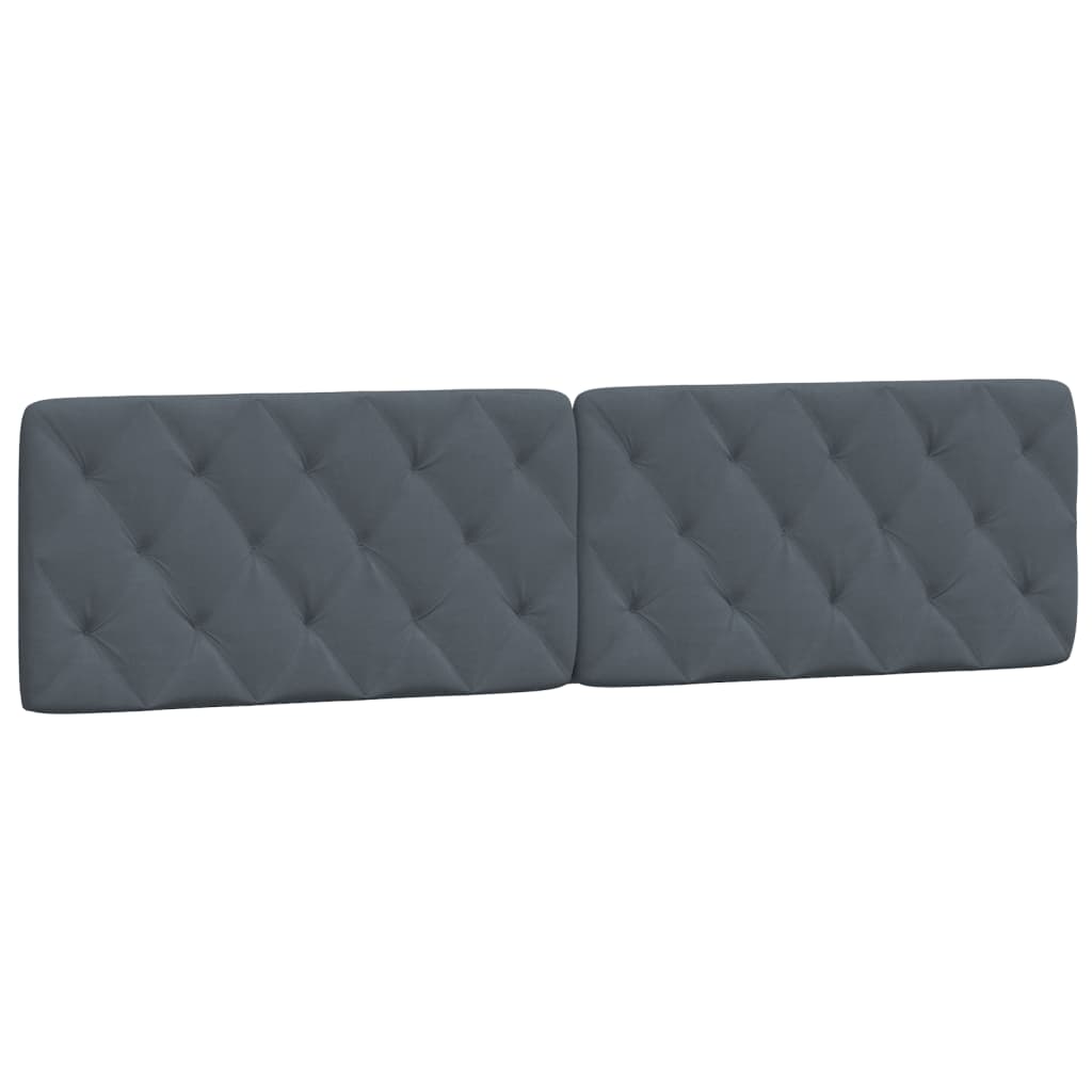 Bettgestell mit LED ohne Matratze Dunkelgrau 200x200 cm Samt
