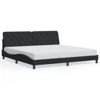 Bettgestell mit LED ohne Matratze Schwarz 200x200 cm Samt