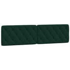 Bettgestell mit LED ohne Matratze Dunkelgrün 200x200 cm Samt