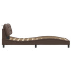 Bettgestell mit LED ohne Matratze "Hvar" Braun 80x200 cm