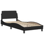 Bettgestell mit LED ohne Matratze "Hvar" Schwarz 90x190 cm