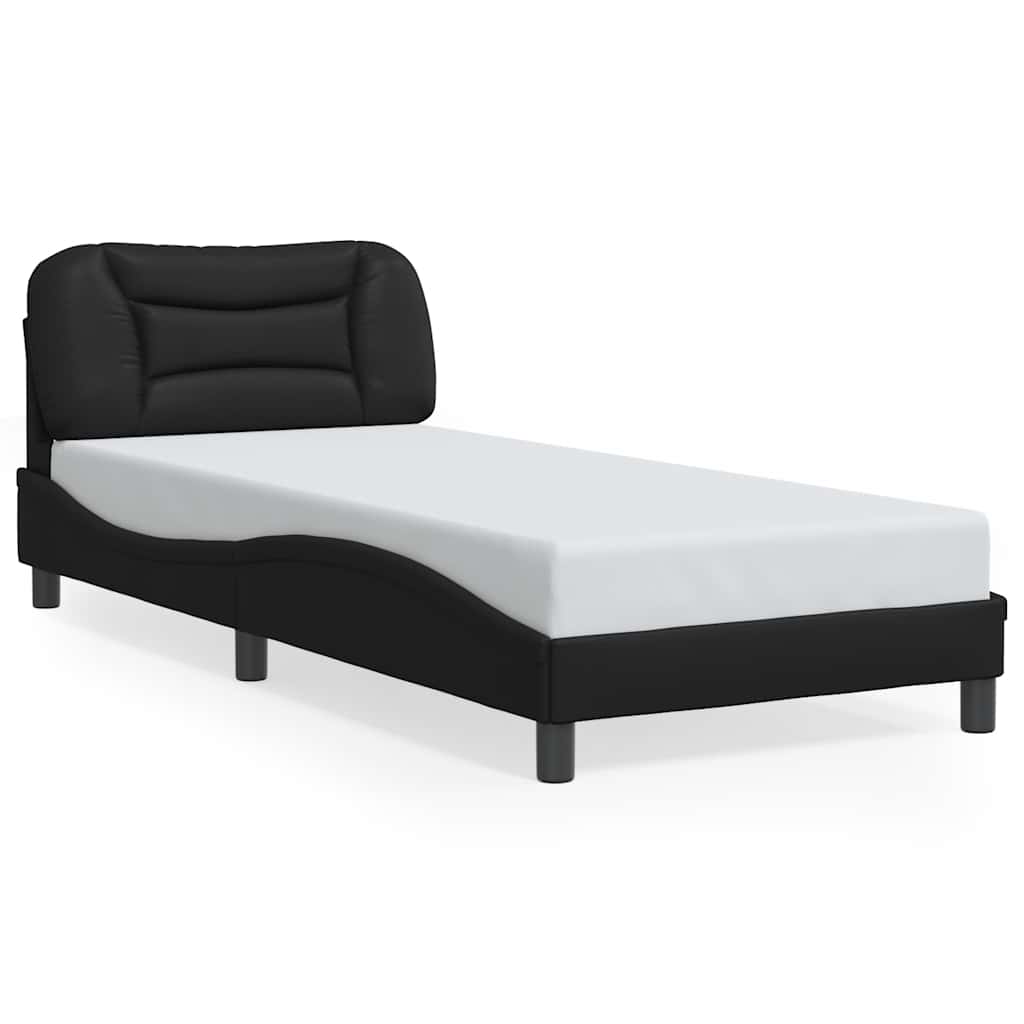Bettgestell mit LED ohne Matratze "Hvar" Schwarz 90x200 cm